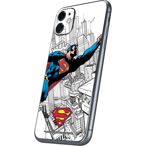 DC Comics Superman Flying Over City Pose iPhone 11 Skin
